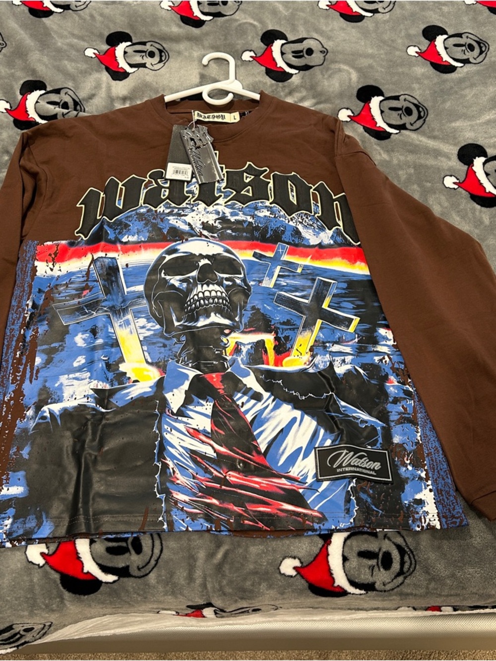 Watson Graphic Brown Thick Long Sleeve Tee